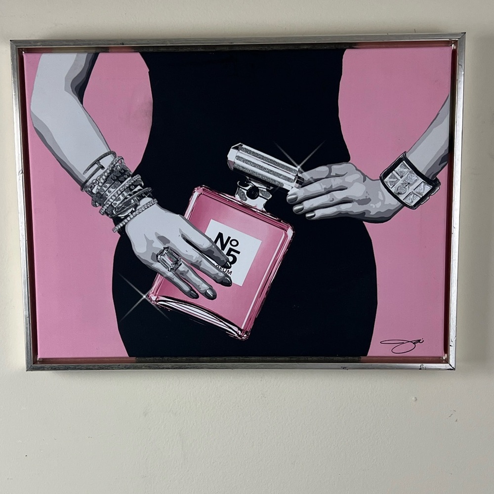 Hobby Lobby Pink and Black Fashion Art